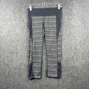 Athleta Leggings Women's Small Gray Black Energy Black Gray Cropped Capri